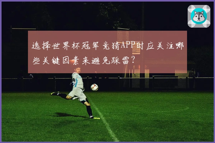 选择世界杯冠军竞猜APP时应关注哪些关键因素来避免踩雷？